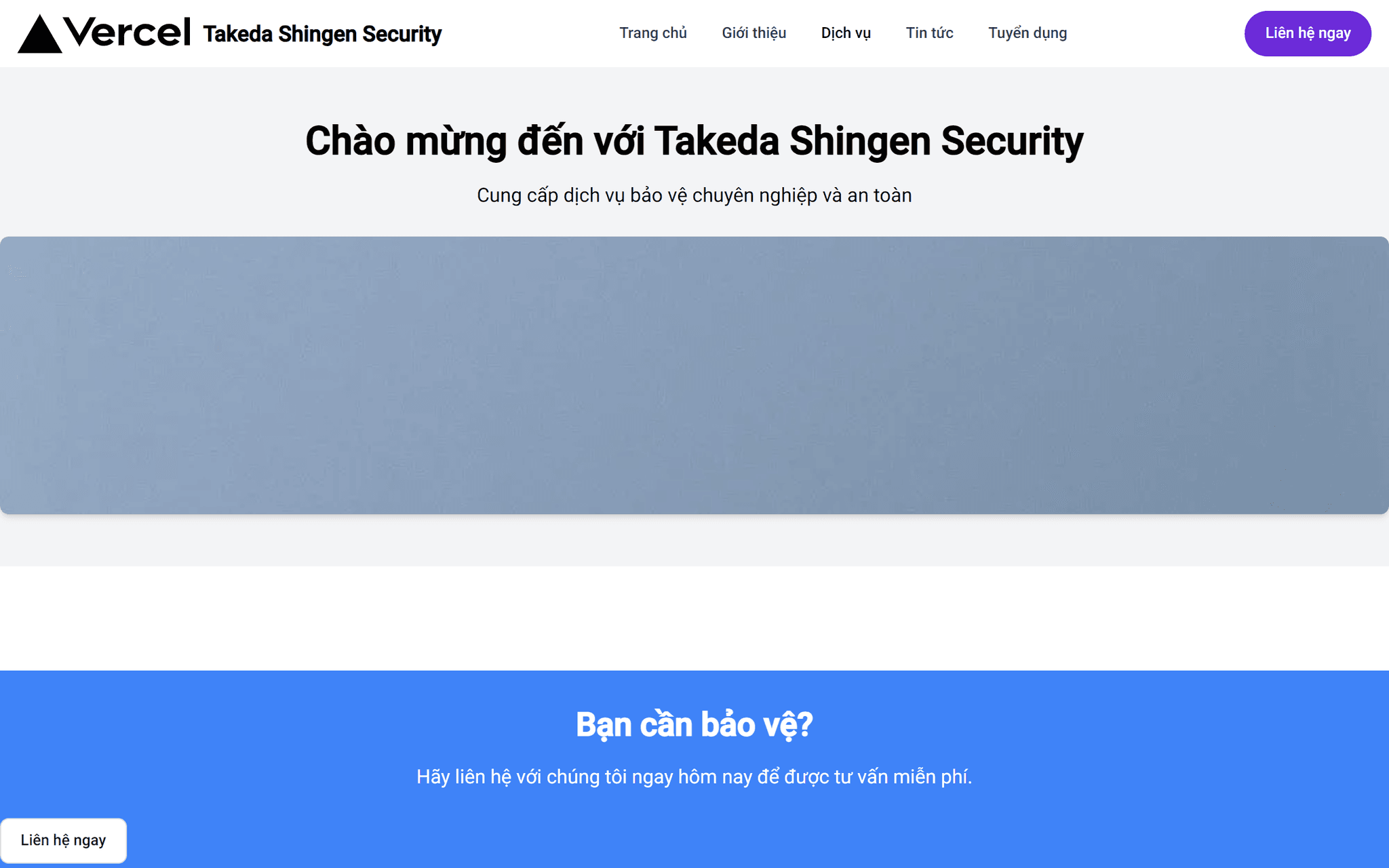 Xây dựng Website Tối ưu cho Công ty Dịch vụ Bảo vệ Takeda Shingen